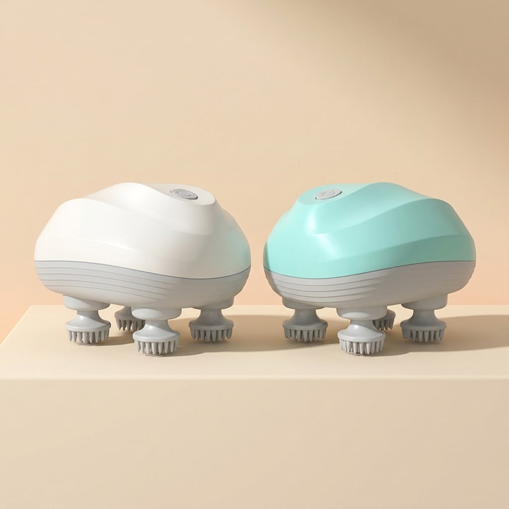 Melty Paws pet massager in White and Mint