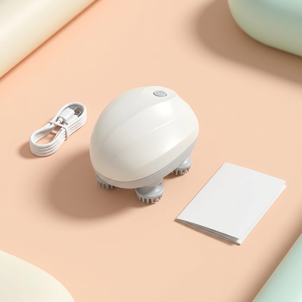 What's in the box: Melty Paws massager, Micro-USB cable and manual